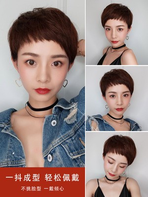短发假发女帅气中性帅t