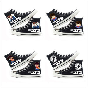 名侦探柯南同款鞋子工藤新一帆布鞋足球鞋学生运动鞋踢力增强鞋子