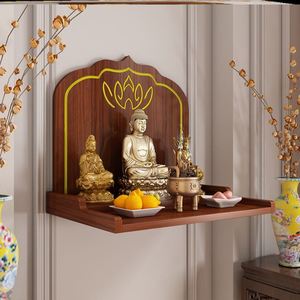 神位家用柜观音台灶神香火台供台客厅墙壁挂式供佛台财神挂墙