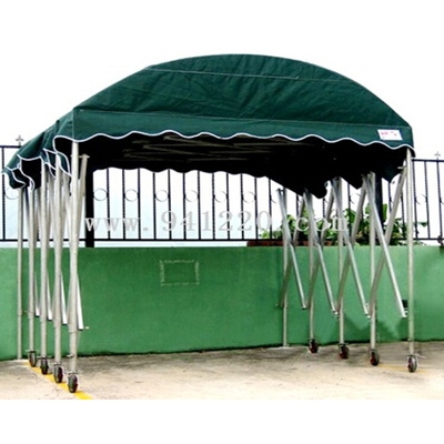 仓库推拉棚活动蓬移动车库自动汽车棚遮阳棚伸缩式雨棚停车棚家用