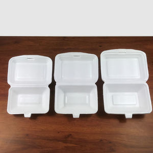 一次性饭盒泡沫快餐盒炒米粉肠粉打包盒饭店餐厅食堂用发泡外卖盒