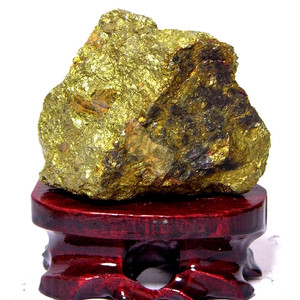 天然金矿原石摆件黄金石标本稀有金属矿石居家收藏观赏鱼缸装饰品