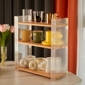 杢库杯架置物架亚克力桌面款杯子水杯架咖啡杯马克杯放杯子收纳柜