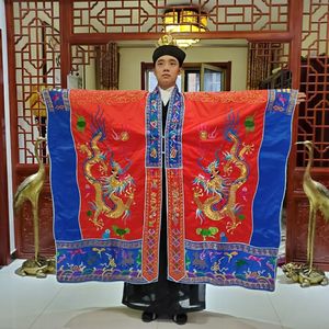 手工金线九龙法衣道袍道士服装苏绣法衣手绣法袍高功绛衣道教用品