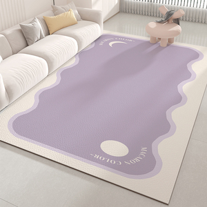 女孩客厅地毯儿童卧室紫色爬行垫婴儿宝宝爬爬垫隔音地垫pvc免洗