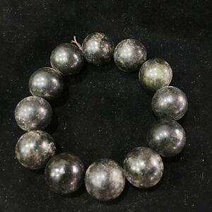 一元拍卖古玩文玩杂项铁陨石圆珠手链手串收藏品带磁性陨石手链