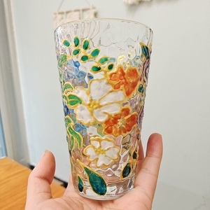 diy手绘彩绘玻璃杯子玻璃画颜料手工diy材料包团建活动