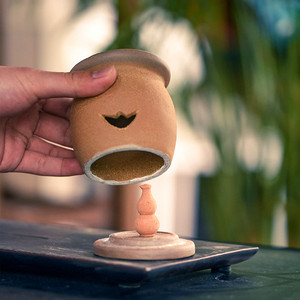 水壶陶瓷香炉倒流香创意摆件家用熏香室内茶道香薰炉禅意沉香香座