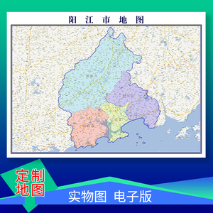 阳江市地图定制广东省市区县乡镇街道城区订做行政交通卫星电子图