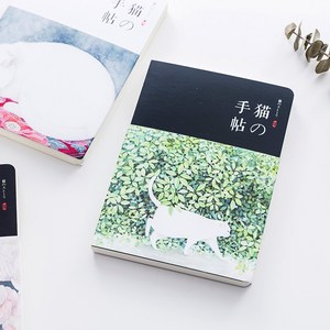 日式和风猫的手帖裸装本和风日式猫咪空白纸笔记本手帐本记事本子