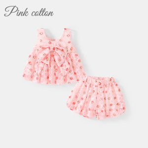 女童夏装套装小童宝宝夏季洋气时髦公主粉色两件套1一2岁小孩衣服