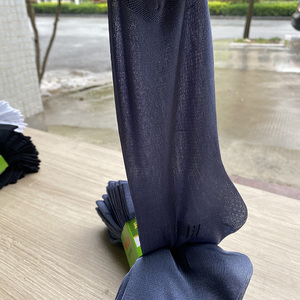 10-20双夏季薄款袜子男涤纶丝袜有跟男袜超薄透气中筒大码丝袜54.
