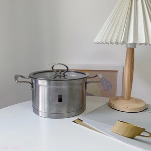 德国双立小人304不锈钢煮汤锅不粘锅家用带盖多功能加厚双耳汤锅