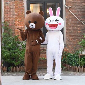 tb125371135淘宝抖音网红熊人偶服套装动漫卡通布朗熊行走发传单