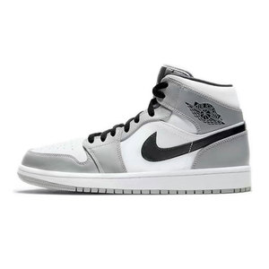 nike耐克男鞋air jordan 1mid烟灰aj1复古运动鞋篮球鞋554724-092