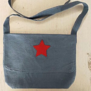 为人民服务红军包复古帆布男单肩斜挎背包雷锋包五角星怀旧绿书包