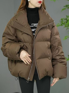 时尚羽绒棉服女冬季2024新款洋气减龄加厚面包服保暖棉衣外套