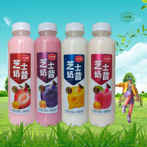 京智源芝士奶昔乳味饮料瓶有果粒喝前摇一摇450ml/口味随心选
