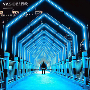 led时光隧道路引灯迎宾拱门婚庆节日亮化道具网红打卡户外景观灯