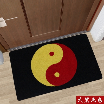 新品风水开运阴阳鱼太极八卦进门地垫入户门垫玄关家用门口小地毯