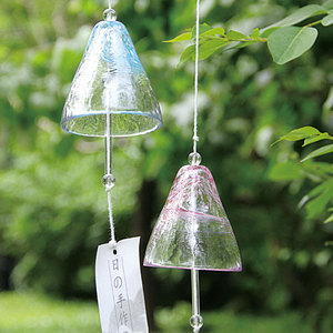 日式手工玻璃风铃阳台挂饰户外挂件高级感创意彩绘和风手工风铃