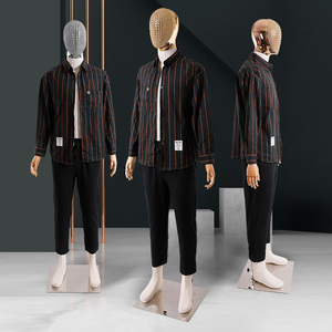 模特男道具人体全身电镀头假人高档服装店男装店服装橱窗展示人模