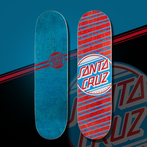 美国Santa Cruz专业滑板Hard Rock系列条纹经典logo初学者板面
