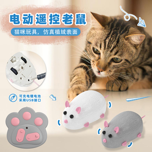 儿童遥控玩具变色龙动物逗猫自嗨电动老鼠男女小孩电子跟随机器狗