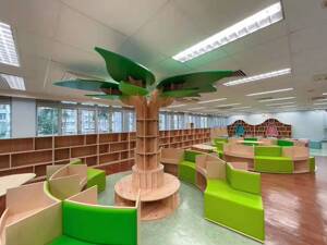 创意环形大树书架图书馆包柱子绘本架幼儿园环创树形装饰架多功能