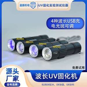 uv固化机uv胶速干实验紫外线灯照射小型电筒手持式uvled灯光固机