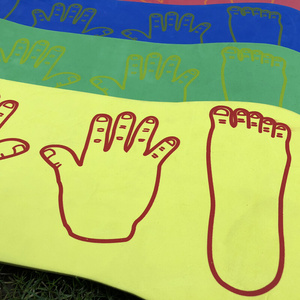 22手印脚印协力游戏板儿童感统训练器材h幼儿园户外体育运动玩具