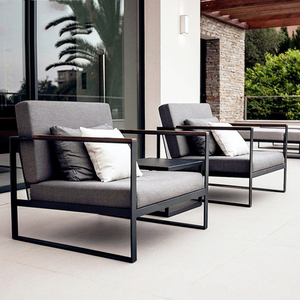 户外沙发庭院露台别墅阳光房铁艺不锈钢茶几组合休闲北欧室外家具