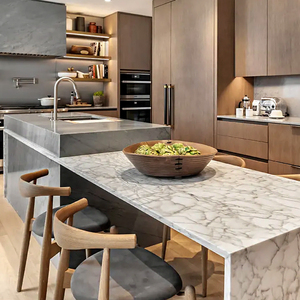 岛台餐桌一体成品岩板伸缩厨房小户型家用多功能吧台西式导台轻奢