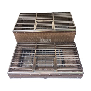 胜龙鸽具鸽子笼训放笼信鸽用品用具赛鸽不锈s钢藤笼折叠放飞笼包