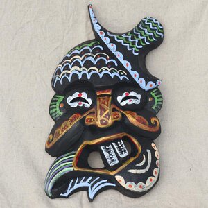 贵州木雕傩戏面具彩绘纯手工雕刻佛教般若佛教般若壁挂辟邪墙饰.