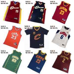 詹姆斯骑士队23号欧文卡通cavs复古刺绣篮球衣服国家队高中男女