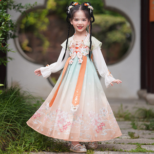 汉服女童夏款儿童古装连衣裙中国风公主裙小女孩改良裙子古风超仙