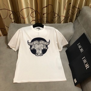 春夏牛年贺岁限定款牛头印花宾迪奥半截袖简约休闲百搭短袖t恤男