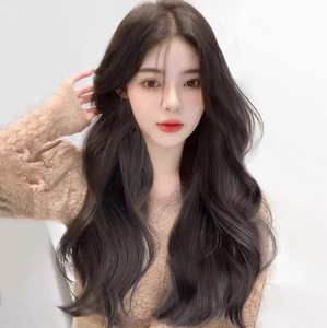 假发女长发大波浪自然全头套中分八字刘海长卷发日常仿真圆脸造型