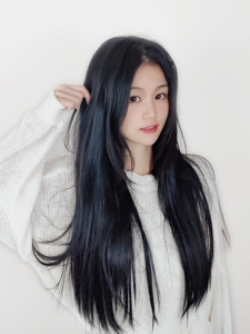 黑长直发假发片半头套式层次感气质黑猫事务所仿真发及腰自然无痕