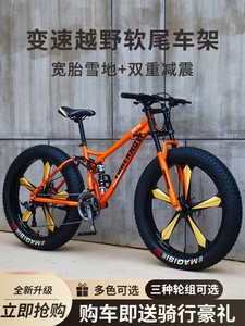 中国飞鸽专柜山地车自行车成人越野车沙滩雪地车4.0大轮胎男女式