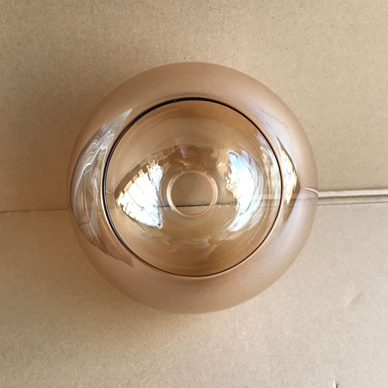琥珀色烟灰色圆球玻璃灯罩灯具配件餐吊灯卧室吊灯台灯罩e27灯头0