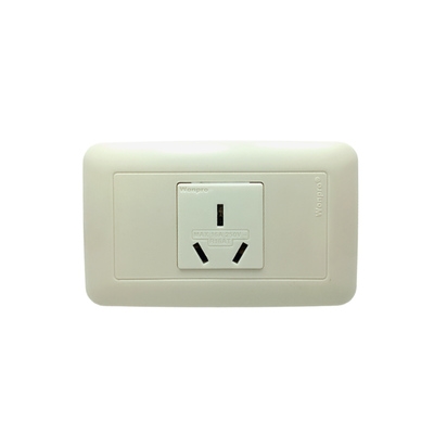 120*75型老式家用16a250v空调热水器插座长方形墙壁面板3孔