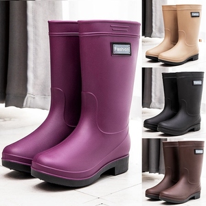 水鞋女干活加厚耐磨时尚中筒雨鞋雨靴女夏加绒棉防滑套鞋成人工作