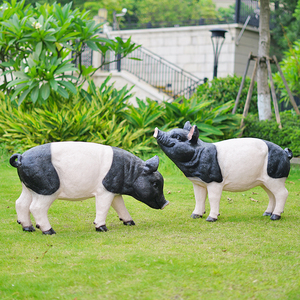 仿真模型超市花猪小猪摆件庭院花园院子饭店招财雕塑动物摆设装饰