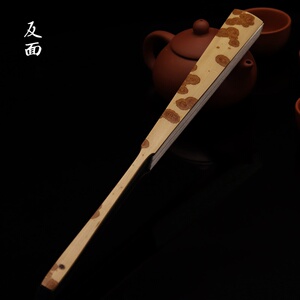名师李乾松高精工云妃燕尾庙门肩文玩折扇一尺14方乌木小骨
