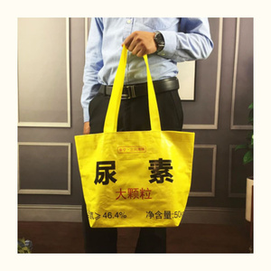 ins超火新版韩版个性简约文字手提包pvc编织蛇皮袋~网红尿素包袋1