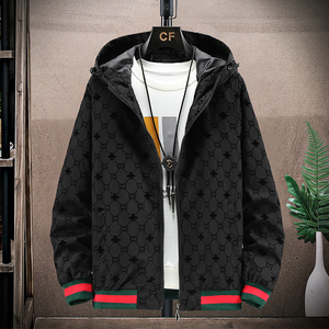 年古驰酷奇新欧洲站休闲夹克外套男精神小伙男装休闲春秋连帽褂子