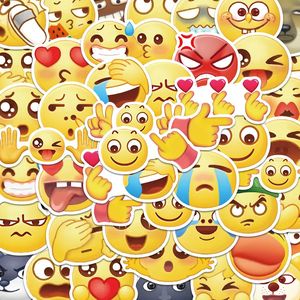 新款124张抖音小黄脸emoji表情包贴纸搞笑搞怪手机笔记本防水贴画
