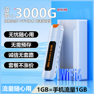 华为智选2024新款随身wifi6移动无线网络无限速纯流量上网宝卡托